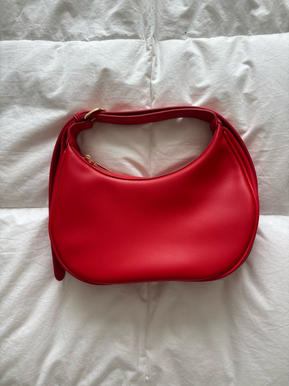 Anthropologie The Brea Faux Leather Shoulder Bag in Red